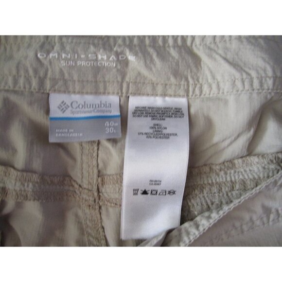 Men's Columbia Nylon Convertible Outdoor Cargo Pants Sz 40W x 30L (MP99) - Picture 2 of 5